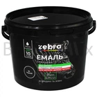 Емаль акрилова для дерева, металу та бетону ZEBRA 2 кг RAL 9005 90 чорна глянцева