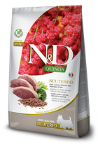 Сухой корм Farmina N&D Quinoa Duck, Brocooli & Asparagus Neutered для взрослых стерилизованных собак мелких пород