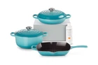Набор посуды Le Creuset с очистителем Teal (lc_set3_seateal)