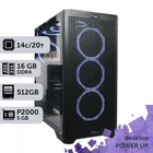 Рабочая станция PowerUp Desktop #451 Core i5 14600K / 16 GB / SSD 512GB / NVIDIA Quadro P2000 5GB для 3D моделирования видеомонтажа рендеринга для инженеров и архитекторов