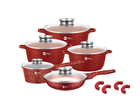 Набір кухонного посуду Higher Kitchen із гранітним антипригарним покриттям 5 шт (HK-305K-Красн)