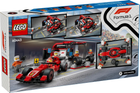 Конструктор LEGO City F1 Піт стоп і механіки з болідом Ferrari 322 елементи (60443)