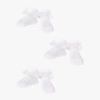 Набір шкарпеток дитячий YOCLUB 3Pack Girl's Ruffle Socks SKA-0119G-010J-002 0-3 3 пари White (5904921627078)