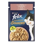 Влажный корм для кошек Felix Sensations Sauces с лососем в соусе со вкусом креветок 85 г