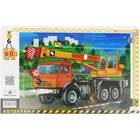 Пазлы Спецтехника Автокран 60 элементов Київська фабрика іграшок (85655) (188542)