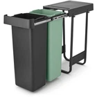 Бак для сміття Brabantia Brabantia Sort&Go 2шт x 30 л темно-сірий+зелений (232527)