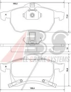 Колодка гальм. диск. OPEL ASTRA/ZAFIRA передн. (вир-во ABS) A.B.S. (37076)