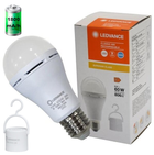 Светодиодная лампа с аккумулятором LEDVANCE A60 8W 6500K 1800mAh E27 с держателем (4099854102431)