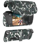 Защитный двухсторонний чехол с подставкой JYS (Camouflage) для портативной игровой консоли Valve Steam Deck / Steam Deck OLED