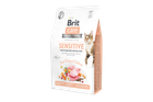 Сухий корм для кішок Brit Care Cat GF Sensitive Digestion & Delicate Taste для вибагливих з індичкою та лососем
