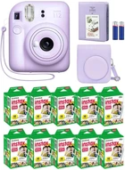 Набір Fujifilm INSTAX Mini 12 Lilac Purple фіолетова фотокамера миттєвого друку / картриджі 100 фото / чохол / альбом 64 фото Фіолетовий