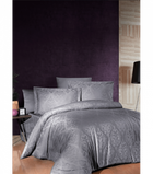 Комплект постільної білизни Jacquard Satin Dark Series First Choice - First Choice - JS-132 Sofya Quicksilver - Євро - Сірий