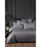 Комплект постельного белья Deluxe Satin Dark Series First Choice - First Choice - DLX-83 New Trend Quicksilver - Евро - Серый