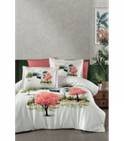Комплект постельного белья 3D Digital Satin Duvet Cover Set First Choice - First Choice - 3DS-181 Kelvin - Евро - Белый с персиковым