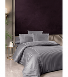 Комплект постельного белья Deluxe Satin Dark Series First Choice - First Choice - DLX-204 Modalife Quicksilver - Евро - Серый