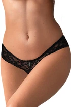 Стринги с разрезом Obsessive 837-THC-1 otwarte Черный L/XL (33071)