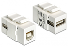 Adapter Delock USB-A - USB-B White (4043619863204)