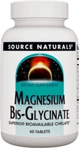 Магній бісгліцинат Source Naturals Magnesium Bis-Glycinate 60 таблеток (021078021315)