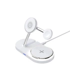 Настольная беспроводная док станция 3в1, H101, белая, поддержка MagSafe, подходит для iPhone, AirPods и Apple Watch, универсальное зарядное устройство для телефона, наушников и часов, быстрая беспроводная зарядка, ArmorStandart (ARM78102)