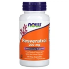 Натуральная добавка Now Foods Natural Resveratrol 200 мг Капсулы