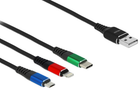 Кабель Delock USB Type-A - Lightning/micro-USB/USB-C 1 м 3-coloured (4043619872770)