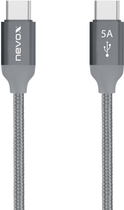 Кабель Nevox USB-C - USB-C 100W 0.5M Grey (4250686406528)