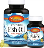Жирні кислоти Carlson Риб'ячий жир The Very Finest 120 + 30 желатинових капсул Лимон (088395016349)