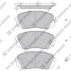 Колодка тормозов. диск. HYUNDAI SONATA (LF) 16" 14 передн. (выр-во SANGSIN) HI-Q (SP1682)