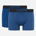 Zestaw majtek męskich typu bokserki bawełnianych 2 szt Levi's Opt Ill Boxer Brief Org Co 701203921-002 L Granatowy (8720245183444)