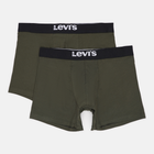 Набір трусів-боксерів чоловічих бавовняних Levi's Sld Basc Boxer Brief Org Co 701222842-012 L 2 шт Хакі (8720245437882)