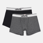 Набір трусів-боксерів чоловічих бавовняних Levi's Vntg Htr Boxer Brief Org Co 701227424-001 XL 2 шт Чорний (8720245581226)