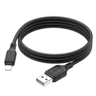 Кабель Lightning Hoco Lightning Cool silicone data cable X90 для айфон 5 6 7 8 11 12 1 метр черный