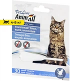 Краплі від бліх та кліщів AnimAll VetLine для котів вагою від 4 кг до 10 кг (4820150204730)