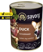 Вологий корм Savory для дорослих собак з качкою