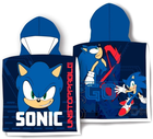 Ręcznik-ponczo Sega Sonic The Hedgehog z kapturem 55 x 100 cm (8435631344704)