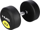 Hantla do ćwiczeń HMS HG PRO Ogumowana Stalowa 27.5 kg czarna (5907695539493)