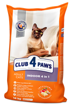 Корм Сухой Club 4 Paws Premium Indoor 4 в 1  для Взрослых Кошек 