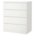 Комод MALM на 4 ящика IKEA 304.035.71 белый