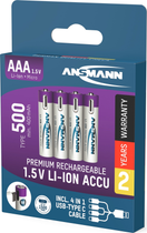 Акумулятор Ansmann AAA Lithium 1.5 V / 500 mAh 4 шт (1311-0028)