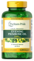 Олія вечірньої примули з ГЛК Puritan’s Pride Evening Primrose Oil 1300 мг, 120 гелевих капсул (PTP-13233)