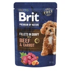 Влажный корм Brit Premium Fillets in Gravy Beef&Carrot для собак малых пород