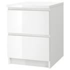 Комод MALM на 2 шухляди IKEA 503.365.52 білий лак