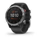 Смарт-часы Garmin Fenix 6 Solar Silver With Black Band (010-02410-00)
