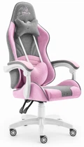 Комп'ютерне крісло Hell's Rainbow Pink-Gray тканина (5904204981392)