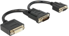 Adapter Delock DMS-59 male - DVI 24+5 female + VGA female 20 cm (4043619655557)