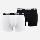 Zestaw majtek męskich typu bokserki 2 szt Puma Basic Boxer 2P 90682307 S Czarny/Biały (8718824609676)