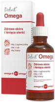 Preparat dla kotów i psów Dolfos Dolvit Omega zdrowa skóra i lśniąca sierść 50 ml (5902232645637)