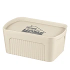 Ящик з кришкою для зберігання ARDESTO 32х21.5х14см, 6л, пластик PP, бежевий (ARHC2506B)