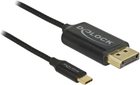 Kabel Delock USB Type-C - DP/DP-Alt Mode 4K 1 m Black (4043619837090)