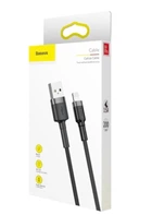 Кабель заряджання для iPhone 2 метри Baseus Cafule Lightning 1.5A (2m) чорний з сірим